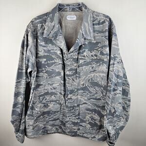 Air Force Camo Coat Men's Size 46R XL Utility Coat USAF Uniform